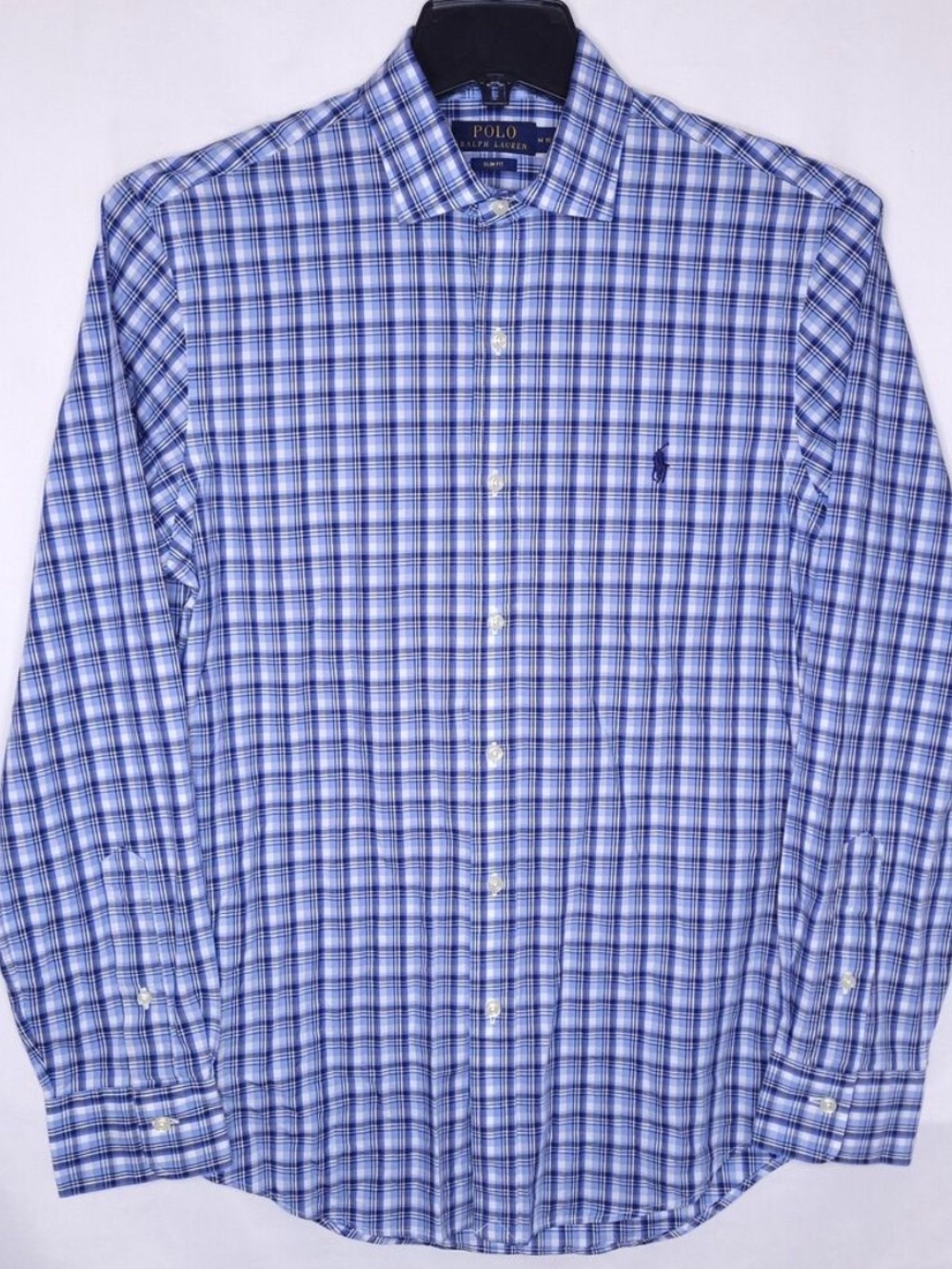 Polo by Ralph Lauren Blue and White Plaid Button-Down Shirt